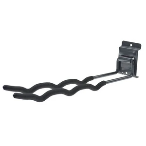 12inch 300mm Double Arm Metal Garage Storage Hook Minimalist Flip-Up Tools Holder With PVC Protective Sleeve