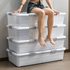 Under Bed Storage Drawer with Lids Wheels Handles Optimize Under-Bed Storage Smooth Movement for Living Room Bedroom