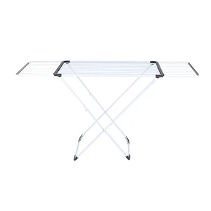 China Factory Supply Floor Clothes Drying Stand Laundry Hangers Racks Folding Hanger Clothes For Home