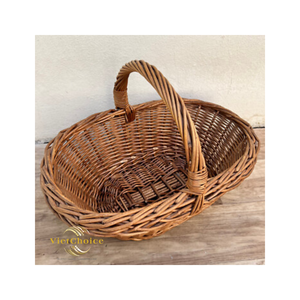 Competitive Price Eco-Friendly Modern Woven Rattan Wicker Storage Basket Oval Shape Custom Size Available for Home Decor Picnic