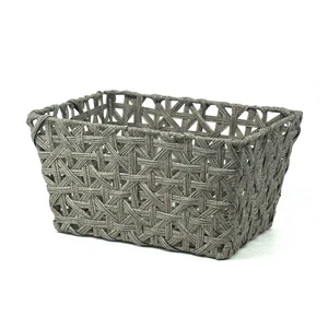 Home Storage Organization PP Rattan Storage Basket Woven Plastic Storage Baskets