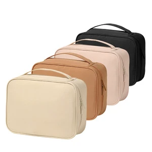 OEM ODM Service Pearl Cotton Padded Cosmetic Case Multi-Compartment Daily Makeup Storage Professional