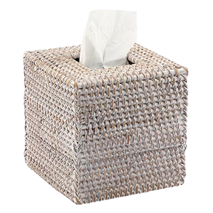 Square Mini Woven Eco-Friendly Multifunction Handmade Rattan Storage Baskets for Food and Gifts