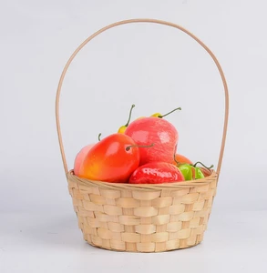 Woven Bamboo Storage Basket Multifunctional Durable Eco-Friendly Household Organization Vegetable Storage