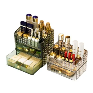 Luxury Cosmetics Organizer Storage Box Stackable Countertop Eyeshadow Lipstick Cosmetic Boxes Makeup Storage Box
