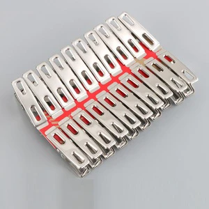 20 Pcs Set Durable Multi-Purpose Metal Clothespins Laundry Chip Peg Stainless Steel Clothes Clip Bag Clip