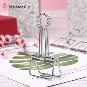 Stainless Steel 304 Paper Folder Binder Clips Food Grade for School Use with Bag and Box Pattern