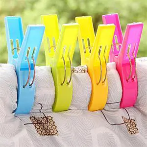 Drying Clothing Clips Plastic Pegs Heavy Duty Laundry Clothes Pins with Springs Colorful Clothespins