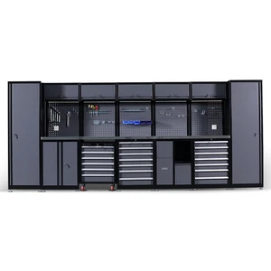 Workshop Heavy Duty Work Bench Tool Cabinet With Drawers Metal Garage Storage Tool Box Cabinet