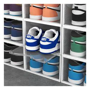 Plastic Shoe Box Folding Shoe Storage Box Custom Clear Plastic Shoe Storage Box
