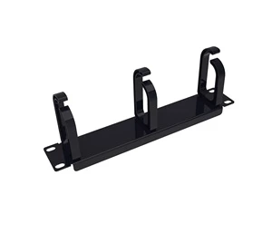 Liyuan LY-CM-01-10 Cable Management Organizer 1U 10 Inch 3rings Plastic Horizontal Metal Rack Mount