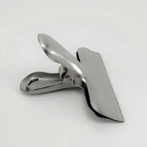 3-pcs Kitchen Stainless Steel Bag Clip,Big Metal Bag Sealer Set
