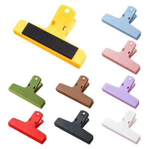 Factory Wholesales Multicolor Plastic Magnetic Binder Clips 4Inch Chip Clip Bag Sealing Clips with Custom Logo OEM/ODM