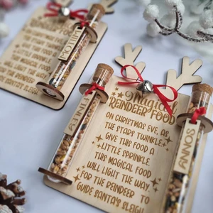 Pafu Magic Reindeer Food Holder Christmas Eve Tradition Activity Xmas Gifts for Kids Christmas Eve Box Fillers