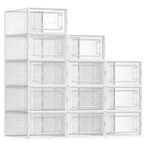 Display Clear Drawer Plastic Storage Transparent Thickened Shoe Boxes Stacking Sneaker Aj Foldable Organizer Custom Shoe Box