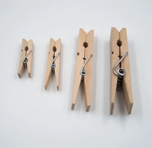 Various Sizes Natural Wooden Clothespins, Rustic Wedding Clothes Pins Crafts Clothespins