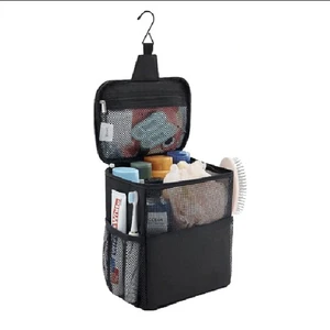 Bath Room Hang Wash Bag Front Plastic Mesh Toiletry Storage Bag