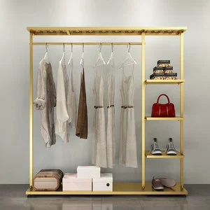Simple and Modern Wrought Iron Coat Rack Floor Clothes Bedroom Household Storage Storage Hangers