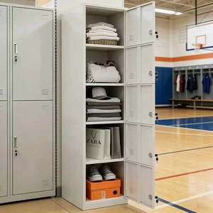 Factory Direct Large Capacity Modern Steel Storage Cabinet Wardrobe Customizable Lockable Metal Locker for Gym Office Workshop