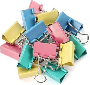 Paper Binder Clip Rustproof Strong Tempered Steel Spring-Tight Clip for Food Packages Chip Bags Photos Cable Holders & Bookmarks