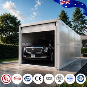 Durable Foldable Container Garage for Residential Vehicle and Outdoor Equipment Storage