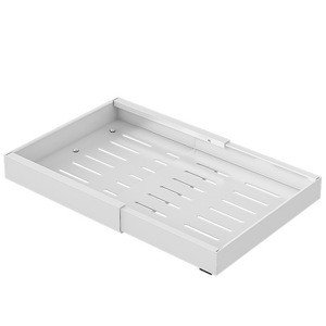Expandable 3 Rails Pull out Cabinet Organizer No Drill Adhesive Sliding Roll Drawers SlideOut Shelves for Kitchen Cabinets