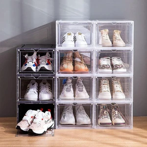 Electric LED Injection Molded Eco-Friendly Household Collapsible Plastic PP Rectangle Foldable Shoe Storage Box 10-20L Capacity