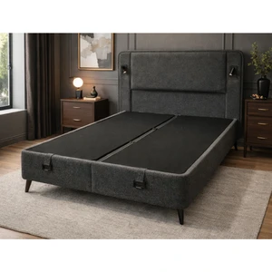 Mundo Bedding Graphene Modern Comfortable Upholstered Storage Bed Set Customized Colors MDF Panel Integrated LED Reading Lights