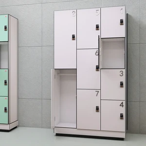 Manufacturer HPL Phenolic Laminate Assembled Compact Knock-Down Gym Locker with Electronic/Key Lock High Pressure Laminate