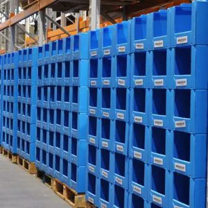 Factory Custom PP Corrugated Warehouse Picking Bins Stackable Plastic Storage Boxes For Garment And Apparel Industry
