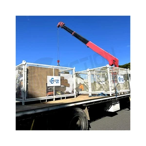 High Quality Detachable Mesh Box Wire Rolling Container Stacking Rack Wire Storage Cage