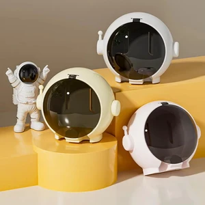 Creative Astronaut Design Toothbrush Holder Easy Installation Novelty Hook for Household Bathroom Ornament