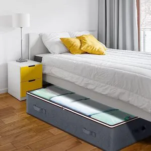90L Large Capacity Blanket Storage Bags Underbed Storage Bags with See Through Window