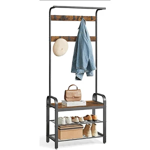 Modern Multifunction Freestanding Space-Saving Entryway Coat Storage Rack for Living Room