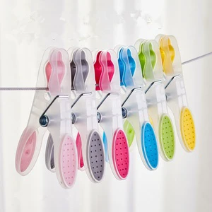 Manufacture High Quality Soft Grip Clips Plastic Colorful Non-slip Windproof Color Plastic Clip TPR Soft Plastic Clothes Pegs