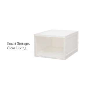Stackable Clear Plastic Shoe Box Organizer with Magnetic Front Door | Durable PP Modular Storage Bin for Sneakers & Heels