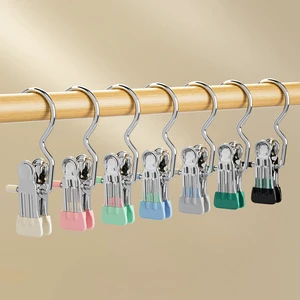 Multifunctional Hooks Clip Drying Clothespin Household Stainless Steel Sun Clothes Without Trace Socks Towel Hat Pants Clip