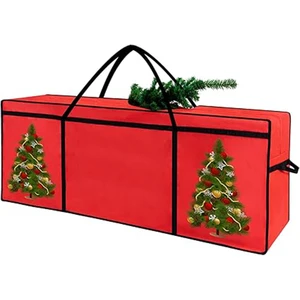 Reusable Heavy-Duty 600D Oxford Polyester Christmas Tree Storage Bag 7.5 Ft (152.4 Cm) for Artificial Holiday Trees-Christmas