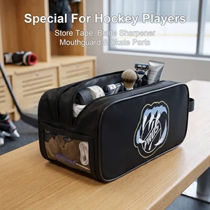 Custom Logo Sports Toilet Bag Water Resistant Durable Gym Wash Bag Portable Toiletry Pouch for Outdoor Sports