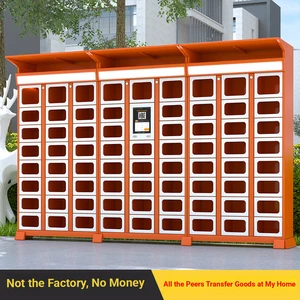 19-door Smart Food Delivery Locker With UV Sanitization For Outdoor School Use Storage Insulated Thermal Cabinet