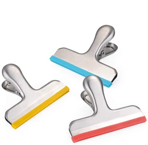 The 3 Inch Metal Food Bag Clips Covered With Silicone for House, Kitchen Using