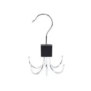 Creative Durable Steel 6-Prong Hooks 360 Rotating for Multi-Purpose Storage Non-Slip Underwear Straps Belts Heavy Duty