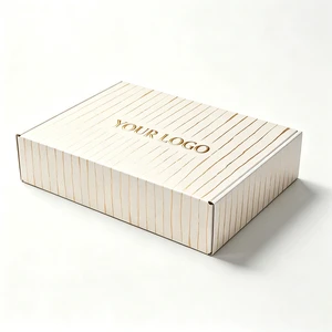 Modern Modern Engraved Logo Hot Stamping Custom White Corrugated Shipping Boxes For Clothing