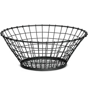 Eco-Friendly Metal Iron Wire Woven Food Storage Basket