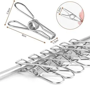 Stainless Steel Clothespins Metal Wire Clips