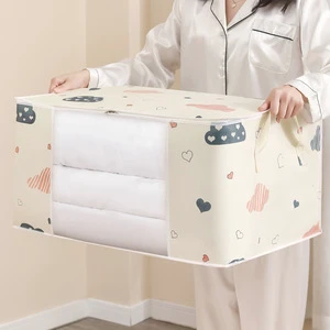 Wholesale Portable Foldable Multifunctional Dust Prevention Quilt Clothing Wardrobe Storage Bag With Handle