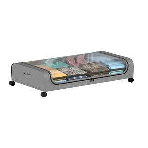 Under Bed Storage Containers With Wheels Drawer Bins Foldable Rolling Under-Bed Clothes Organizer Dorm Under Couch Crib Storage