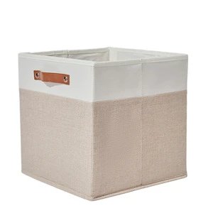 Cube Foldable Fabric Storage Baskets With Printing For Shelves Closets Nursery & Bag Use