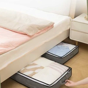 Modern Portable Underbed Organizer Bag for Quilt Blanket & Clothing Storage Wardrobe Storage Convenient & Stylish