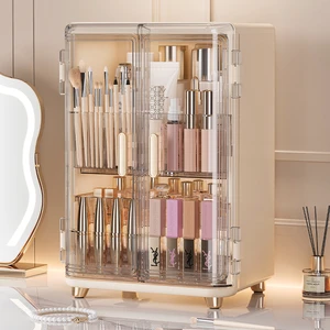 New Drawer Type Transparent Makeup Storage Box Cosmetics Organizer Plastic Desktop Organizer for Makeup Storage